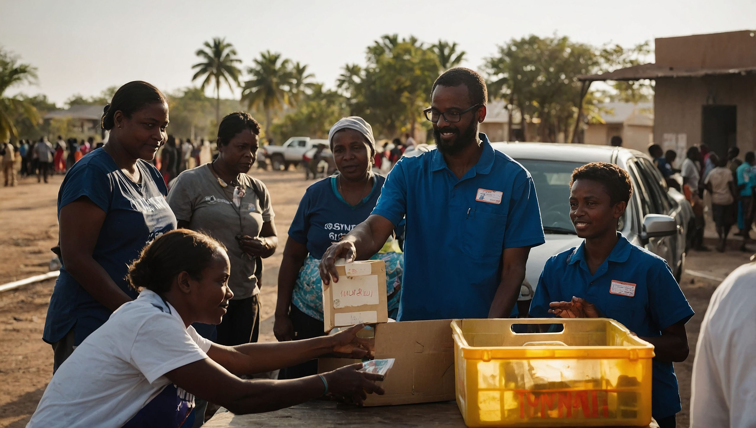 volunteer-aid-workers-handing-out-donations
